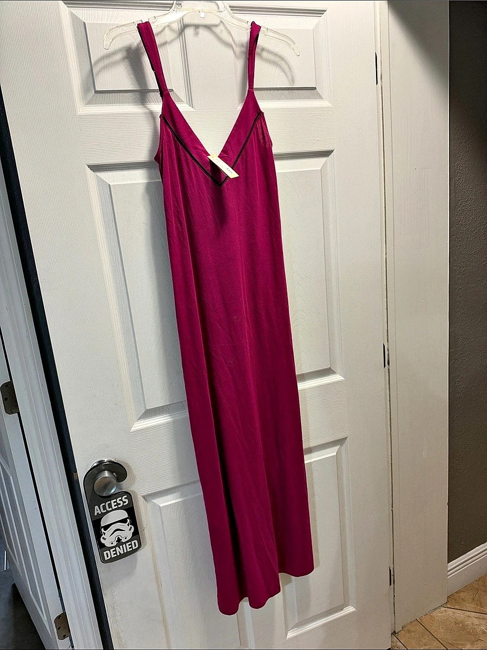 Cosabella Pima Lusso Maxi Sleep Dress Pink Medium